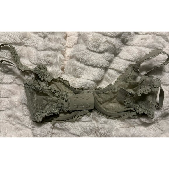 Skims Stretch Lace Underwire Lace Underwire Demi Bra 32DD NWOT talc - Picture 4 of 4